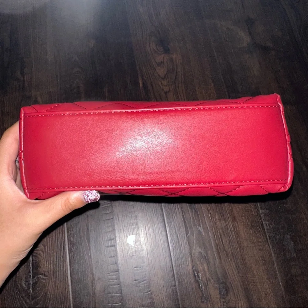 Studio Badgley Mischka BM-4162 Brick Red Quilted Mini Tote Crossbody NWT